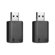 2PK Boya By-EA2 3.5mm Jack to USB 2.0 Microphone Adapter For Computer Black