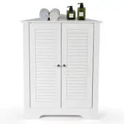 Giantex 3-Tier Corner Cabinet Home Office Storage Cabinet w/Height-adjustable Shelf Cupboard Organiser White