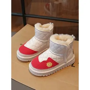 意大利ERFO女童防水雪地靴冬季新款加絨加厚兒童靴子保暖短靴童鞋
