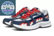 A Bathing Ape SHARK STA FRANCE 1K20 191 302 Navy Men Shark Tooth Cowhide Shoes