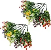 SOLUSTRE Spring Floral Stems 12pc Eucalyptus Leaf Grass Wall Decor Easy to Install Artificial Plant Kit for Home Decor