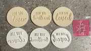 6 affirmation stamps with postage