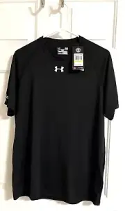 Under Armour Men's Black Heat Gear Sz M Loose Fit Jefferies Activewear Shirt
