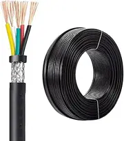22/4 AWG Shielded Electrical Wire 320FT 22 Gauge 4 Conductor Oxygen-Free Copper PVC Cable, UL Certified Low Voltage Stranded Flexible Hookup Wire for Indoor Outdoor Use