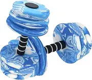 Water Foam Dumbbell,2 Pieces Small Weights Dumbbells for Women,Waterproof Swimming Arm Weights,Water Dumb Bells for Pool Exercise,Hand Bars Aquatic Fitness Sports Workout Pool Training Accessories