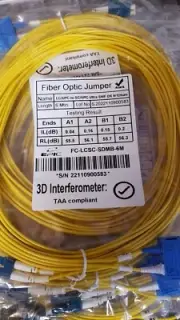 6m SC UPC to LC UPC Duplex Single Mode 9/125 Fiber Optic Optical Patch Cable