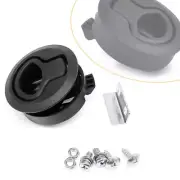 2" Flush Pull Slam Latch For Boat Deck Hatch Door Locking Black w/o Lock Core no
