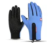 Outdoor Skiing Cold-Proof Silica Gel Touch Screen Bicycle Thicker Gloves - Blue