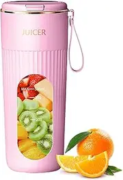 Yulokdwi Portable Smoothie Blender,Multifunctional Juice Extractor | 340ml Rechargeable Juicer Blender for Shakes Smoothies Leakproof for Travel