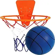 Quiet Basketball - Basketball Equipment Training | Silent Foam Ball with Wall Hoop, Soft Bounce for Indoor Play Home, Apartment, Office & Bedroom