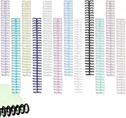 Xinghonyac 12 Pcs 30 Rings Plastic Loose-Leaf Coil Comb Plastic Notebook Spines, Binding Ring Loose Leaf Binder, Plastic Binding Strips Binder Spines, Plastic Spiral Binding Coils for Notebook