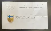 Finland National Olympic Committee NOC Compliment Reward Lapel Pin - NOS