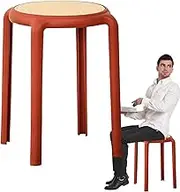 Stackable Stools for Adults, Dining Seating, Stacking Round, PP Space Saving Design, Classroom Chairs, Stools for Home, Restaurant Use, Compact and Practical Seating, Sturdy