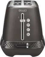 DeLonghi Diadema 2 Slice Long Slot Toaster Brushed Grey