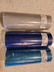Glitter Royal Blue Silver Turquoise TULLE 6" x 12 yards ROLL DIY Crafts Lot 3