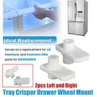 2pcs LG Refrigerator Vegetable Tray Crisper Drawer Wheel Mount MCR620965 L+R