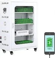Mobile Charging Cabinet, 6-60 Slot Device Mobile Charging, 6//20/30/40/50/60 Slots Cell Phone Charging Stations with 360° Universal Wheels, USB Rechargeable Cart for School Classrooms 6slots