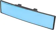 NUZAMAS 29x7cm Interior Rearview Mirror Car Rearview Mirror Large Universal Rearview Mirror Wide Angle Rear View Mirror Curved Anti-glare Blue Titanium Mirror