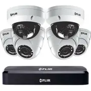 Flir 8 CH 4K UHD 3TB NVR PoE Surveillance Security Camera System+N253V8+P143E4
