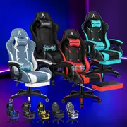 ALFORDSON Gaming Office Chair Racing Massage Leather Computer Seat Footrest Xavier Collection
