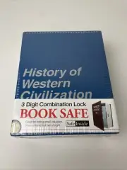 3 Digit Combination Lock Book Safe: World Geography 4090 Blue