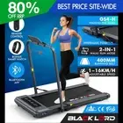 BLACK LORD Treadmill 2 IN 1 Electric Walking Pad 400mm Hydraulic Foldable Grey
