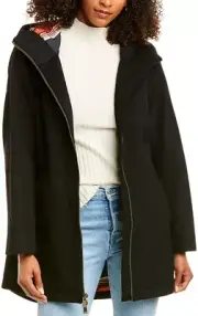 Pendleton Finlay Waterproof Hooded Wool Blend Coat Black Size XS NWT $350