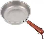 STOBAZA Non-Stick Mini Fry Pan Egg Pan Heat Resistant Deep Fry Pot Stainless Steel Compact for Camping Travel