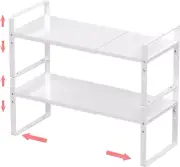 Expandable Stackable Spice Rack Cabinet Shelf Organizer in Cabinet Shelf Kitchen