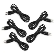 5X 5FT 3.5MM MALE JACK AUX STEREO CABLE CORD IPAD IPHONE IPOD TOUCH MP3 CD BLACK