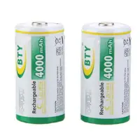 在飛比找樂天市場購物網優惠-可充電電池2號2入BTY鎳氫電池4000mah熱水器電池【G