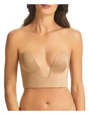 [Fine Lines] Refined 4 Way Convertible U Plunge Strapless Bustier in Nude
