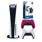 Sony Playstation 5 Disc PS5 with Extra Controller and Charging Dock Bundle