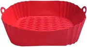 Large Fryer Silicone Basket Tray Square/Round Non-Stick Liner Oven Baking Mold Accessories Mat AirFryer T7W6