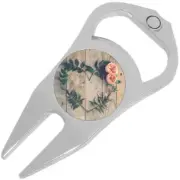 Flower Heart Golf Ball Marker Divot Repair Tool Bottle Opener