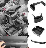 Upgraded 4 Pcs Center Console Organizer Combo Kit Interior Accessories Storage Box Para for 2018 2019 2020 2021 2022 2023 Jeep Wrangler JL JLU and Jeep Gladiator JT JTU,Gear Shift Tray Organizer