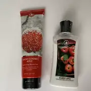 Goose Creek shower gel and body lotion. Vegan. Snow covered apple. Full size.