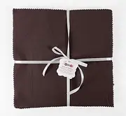 Soimoi Solid Dark Brown Precut 10-Inch Cotton Fabric Bundle Quilting Squares Charm Pack DIY Patchwork Sewing Craft