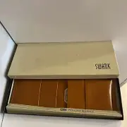 Vintage NEW IN BOX SWANK Men's Leather Wallet, Passcase Billfold, Brown