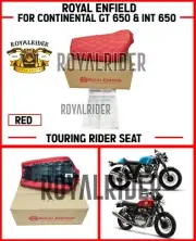 Royal Enfield "TOURING RIDER SEAT, RED" FOR CONTINENTAL GT 650 & INTERCEPTOR 650