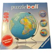 Ravensburger World Globe 3D Puzzleball 540 Pieces Display Stand New Sealed