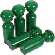 TOPPERFUN Educational Wooden Toys for Toddlers 5pcs Cartoon Peg Dolls Mini Wooden Family People Figures Boys and Girls Pretend Play Sets