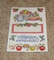 PSX Designs Sticker Sheet ~ Travel....Happiness is Homemade/Apple Pie
