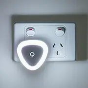 Au Wall Night Lights, Mini Nightlight with Light Sensors, Auto Dusk to Dawn Sensor, Soft Warm White, Ideal Nightlight for Bedroom, Bathroom, Hallway, Kitchen 2 Pack (White Light)
