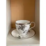 日本NORITAKE 則武銀葉骨瓷咖啡杯（1杯1盤）