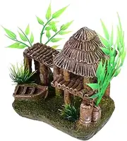 Fish Tank Simulation Pavilion Ornament Aquarium Decoration Creative for Freshwater Habitats Stable Base Safe Fish Tank Accessory