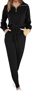 [ANRABESS] Women's Two Piece Outfits Sweater Sets Long Sleeve Zip Up Knit Pullover Jogger Pants Tracksuit 2024 Fall Lounge Sets