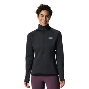 【Mountain Hardwear】Polartec Power Stretch Pro 保暖刷毛立領拉鍊排汗衣 女款 冰河 #1993411