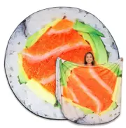 200cm Fun Realistic Delicious Sushi Roll Giant Food Pattern Tasty Flannel