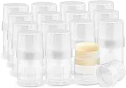 glasstore 15 Pcs Plastic Empty Deodorant Containers Twist-up DIY Deodorant Tubes Top Filling Refillable Lip Balm Tubes For Deodorant Lip Balm Lotion Sticks etc (clear, 30ml/1oz)